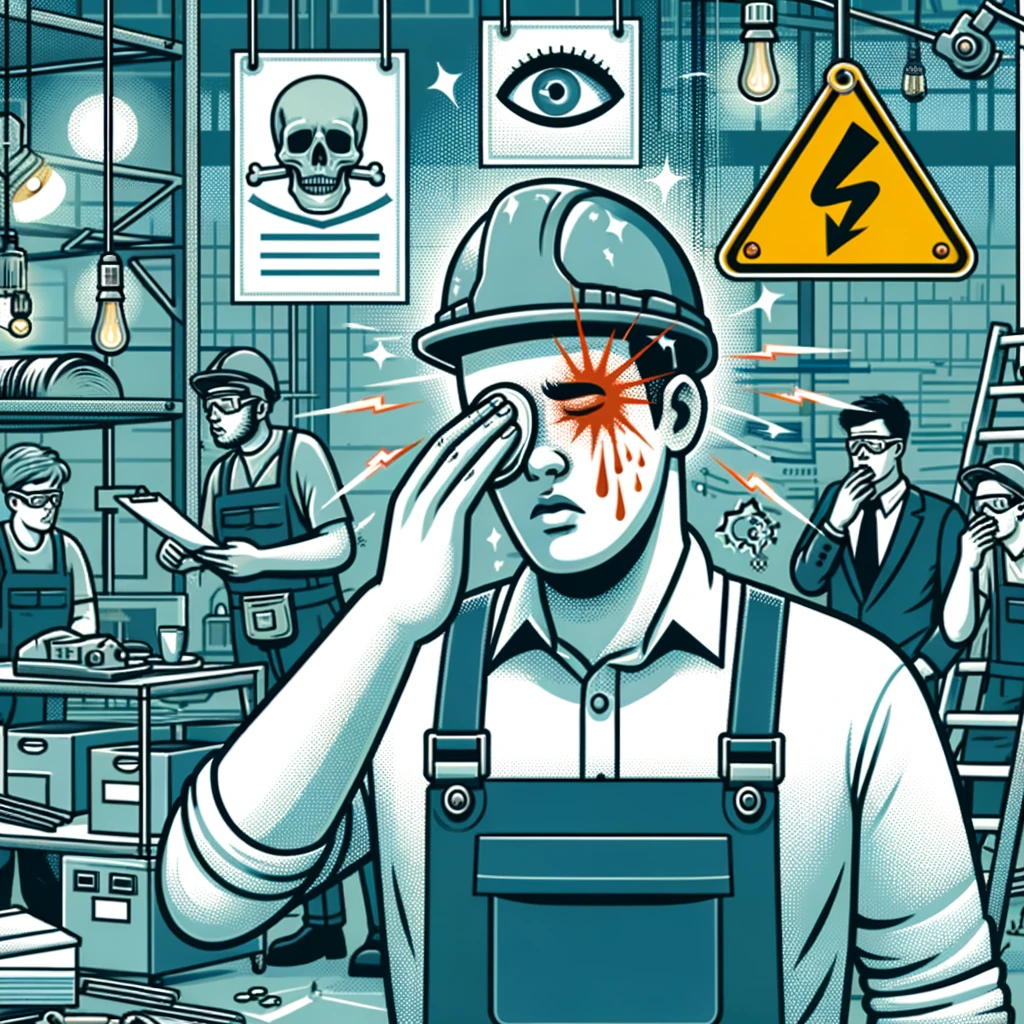 loss of eye at workplace