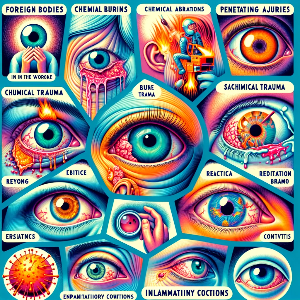 Loss of eye at workplace